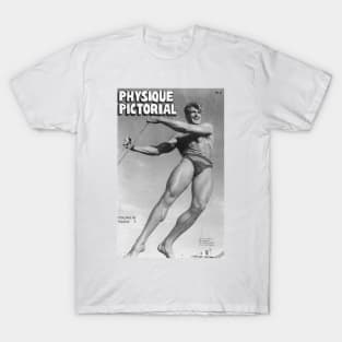 PHYSIQUE PICTORIAL - Vintage Physique Muscle Male Model Magazine Cover T-Shirt